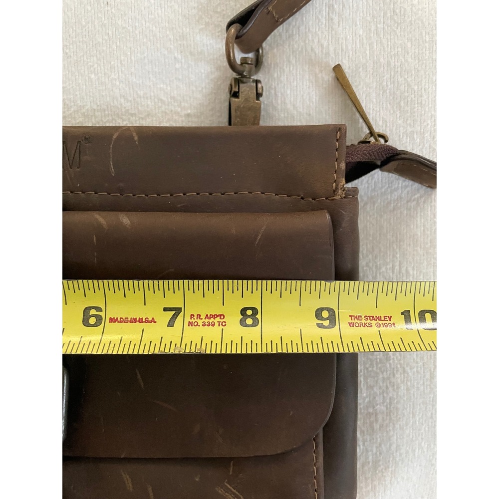 Oaxum La Talabarteria Brown Distressed Leather Crossbody Bag Rustic Travel Boho‎ - Picture 10 of 16